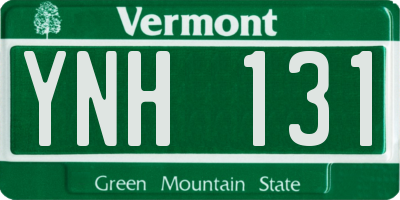 VT license plate YNH131