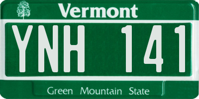 VT license plate YNH141