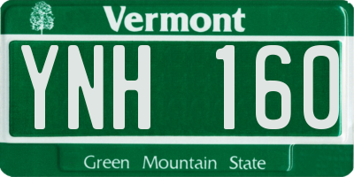 VT license plate YNH160