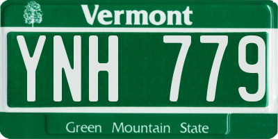 VT license plate YNH779