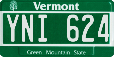 VT license plate YNI624