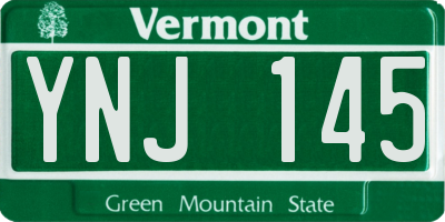 VT license plate YNJ145
