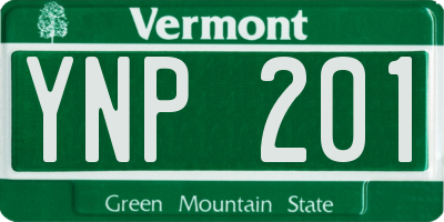 VT license plate YNP201