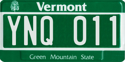 VT license plate YNQ011