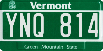 VT license plate YNQ814