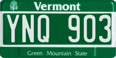 VT license plate YNQ903
