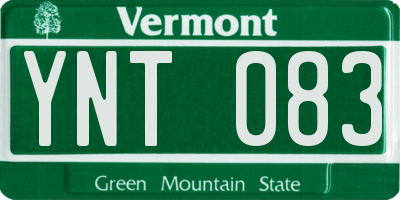 VT license plate YNT083