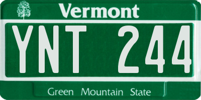 VT license plate YNT244