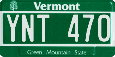 VT license plate YNT470