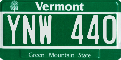 VT license plate YNW440