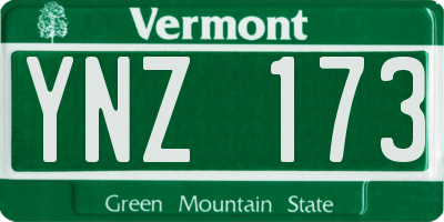 VT license plate YNZ173