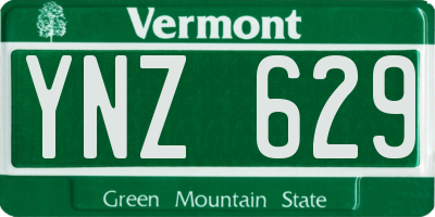 VT license plate YNZ629