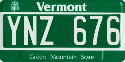 VT license plate YNZ676