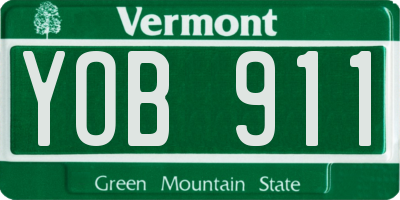 VT license plate YOB911