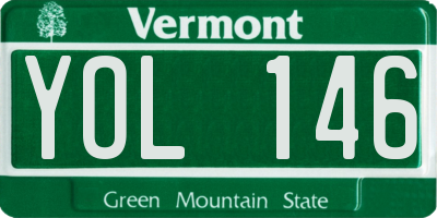 VT license plate YOL146
