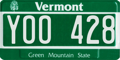 VT license plate YOO428