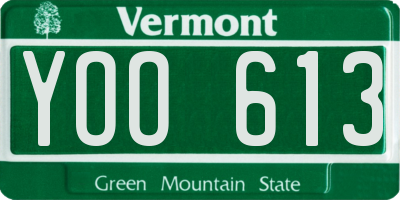 VT license plate YOO613