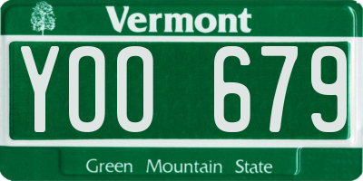 VT license plate YOO679