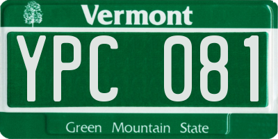 VT license plate YPC081