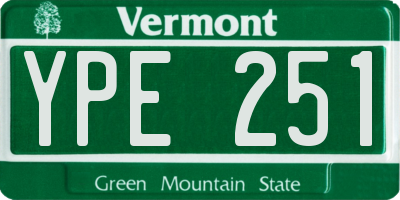VT license plate YPE251