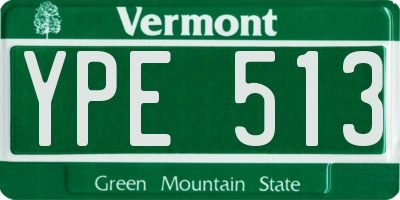 VT license plate YPE513