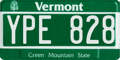 VT license plate YPE828