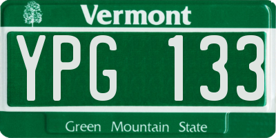 VT license plate YPG133