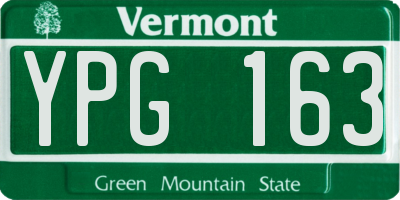 VT license plate YPG163