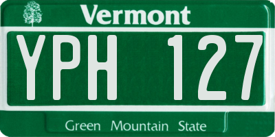 VT license plate YPH127