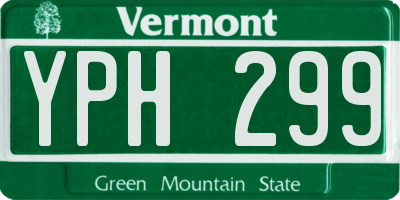 VT license plate YPH299