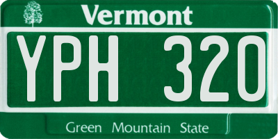 VT license plate YPH320