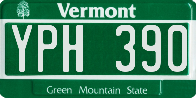 VT license plate YPH390