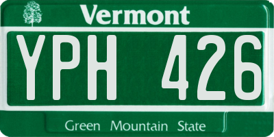 VT license plate YPH426