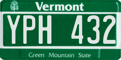 VT license plate YPH432