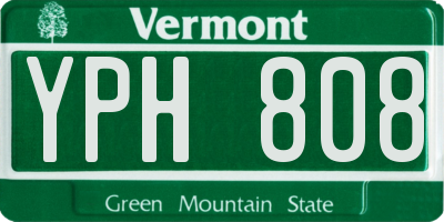 VT license plate YPH808
