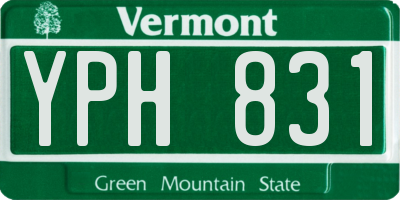VT license plate YPH831