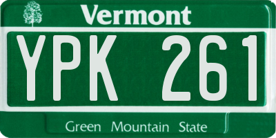 VT license plate YPK261