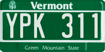 VT license plate YPK311