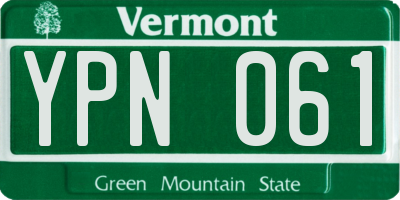 VT license plate YPN061