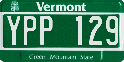 VT license plate YPP129