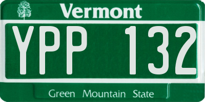 VT license plate YPP132