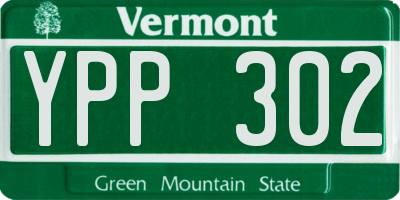 VT license plate YPP302