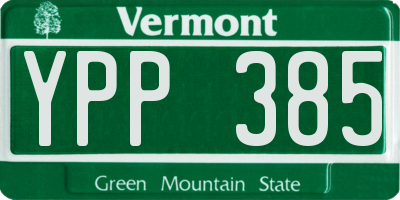 VT license plate YPP385