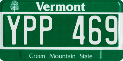 VT license plate YPP469