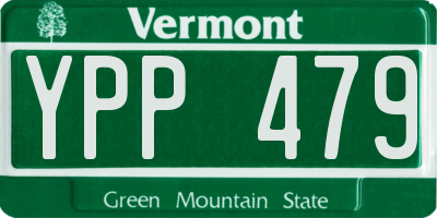 VT license plate YPP479