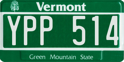 VT license plate YPP514