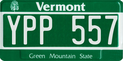 VT license plate YPP557