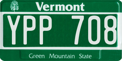 VT license plate YPP708