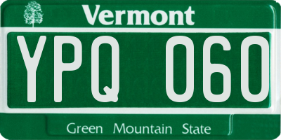 VT license plate YPQ060