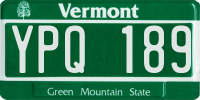 VT license plate YPQ189